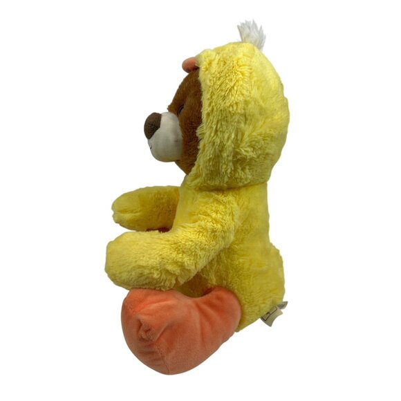 Kellytoy Easter Spring Brown Teddy Bear Plush Wearing Duck Chick Costume - Picture 5 of 11